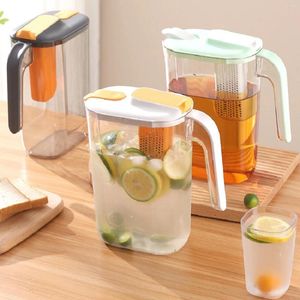 Water Bottles 2.4L Refrigerator Cold Kettle Household Beverage Dispenser Cool Bucket Lemonade Bottle Drinkware Jug