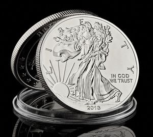 1 unz American Fine Memorial 2013 Liberty Eagle In God We Trust Silver Plated Coin Home Decorations Coleklibles Difts2075988