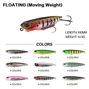 Baits Lures Hard For Fishing 65mm100mm Floating Pencil Minnow Topwater Artificial Bait Swimbait Crankbait Gear 231020