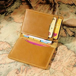 Card Holders Men Credit ID Rustic Crazy Horse Leather Customized Business Unisex Wallet Cardholder Wholesale