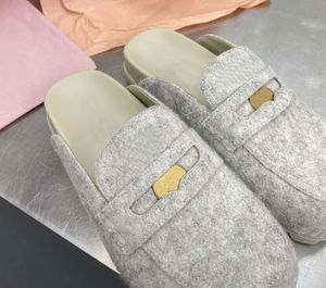 Autumn and Winter Fashion Fabric Wrapped Head Slippers with Slim Heels Sewn on Cars Women's Anti slip Slippers Beach Outdoor Indoor Sandals 35-40