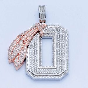 Iced Out Custom Letter Pendant 925 Sterling Silver Diamond Number Name Lnitial Vvs Moissanite Men's Pendant Hiphop Jewelry