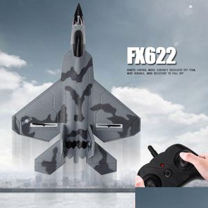Electric/Rc Aircraft 2.4G Glider Rc Drone F22 Su35 Fixed Wing Airplane Hand Throwing Foam Dron Electric Remote Control Outdoor Plane T Otzqc