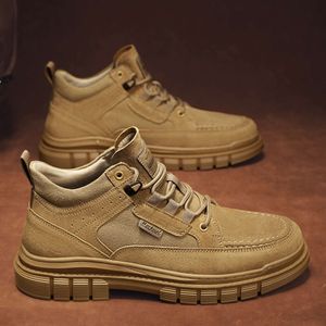 Top and Shoes Pig Men's Jin Ping Autumn Mid Winter Skin Canvas Martin Casual Shoes JF2309-P95 SKU China Factory