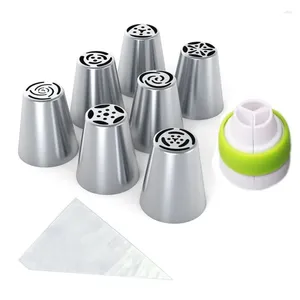 Baking Tools 18Pcs Cake Nozzle Set Russian Piping Nozzles Kit Converter Disposable Pastry Bags Mold Kitchen