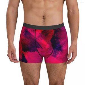 Mutande Con Stampa A Pennello Intimo Rosso Pittura Astratta Mutandine Comode Pantaloncini Slip Per Uomo Pouch Boxer Oversize