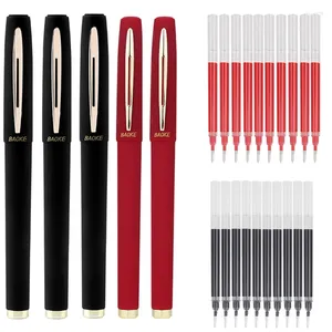 Ручки-роллеры с чернилами геля тонкой точки черные красные синие ручка большой емкости 0,5 мм/0,7 мм 1 мм