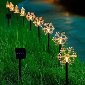 5 LED -sol/batteridrivna markljus, vattentät trädgårdslandskapsgård dekorativa ljus, för Halloween jul nyårsdekoration