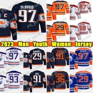 Edmonton''Oilers''#97 Connor McDavid Reverse Retro Hockey-Trikot #29 Leon Draisaitl 99 Wayne Gretzky Jack Campbell Evander Nugent-Hopkins Za