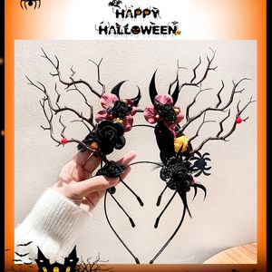 Spedizione gratuita 2023 accessori per capelli di Halloween dolcetto o scherzetto strano cos ragno rosa ramo haircard attività prodotto decorativo fascia femminile