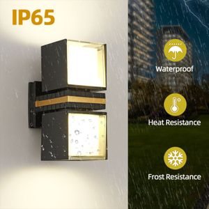 Unique up and down light illumination left and right 360° rotation, suitable for outdoor wall lamp corridor light balcony light doorway light garage light waterproof