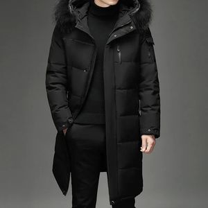 Gilet da uomo 2023 moda maschile lungo anatra bianca con cappuccio Parka Plus Size 4XL 5XL giacca ispessita 30 cappotto invernale caldo 231020