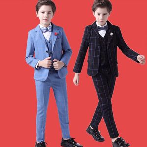 Suits Top Quality Big Boys Suit For Wedding Teenager Kids Formal Tuxedo Dress Children Pograph Blazer Party Performance Costume 231020