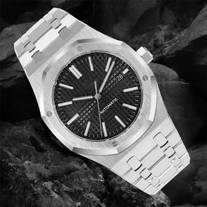 Top Quality Factory Royal Movimento Luxo Relógio de Carvalho 904L Aço Relógios Mecânicos Relógio Luminoso Mens 41mm Relógio de Pulso Esportes Homens Assista Relógios de Vidro de Safira