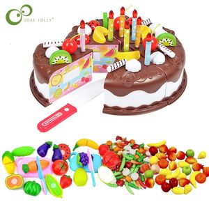 Cozinhas jogar comida fingir conjunto plástico frutas vegetais brinquedos crianças mini ktichen panelas panela crianças cozinhar diy corte jogo ddj 231021