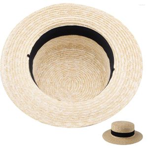 Berets Top Hat Summer Hats Wide Brim Straw Womans Small Fresh Fashion Women Flat Womens