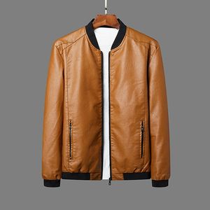 Men's Leather Faux Leather Jackets Men Brand Clothing PU Leather Jacket Men Plus Size Blazer Casual Mens Jackets Motorcycle Windbreake 5XL 6XL 7XL 8XL Plus 231020