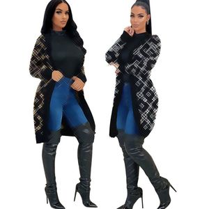 Lyxdesigner Long Coat Autumn and Winter Fashion Temperament Long High-End ulltröja Top Coat