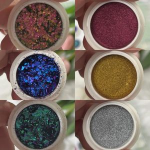 Nail Glitter 6st/Set Chameleon Aurora iriscent Opal Pigment Holografisk pulver ögonskugga Makeup Manicure Diy Net 0.2G