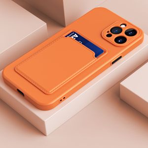 Fashion Silicone Phone Case for iPhone 15 14 13 12 11 pro max with Card Cash Holder Soft TPU Silicone Shockproof