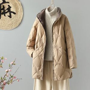 Mulheres para baixo parkas plus size 5xl inverno quente médio xlong xiang yun jaquetas feminino ultra leve casaco de pato branco 231021