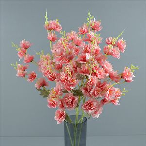 Hot Selling 20 Heads Artificial Grass Core Peony Branch Silk Peony Decorative Flowers Red Blue White Orange Bouquets Home Garden Office Living Room Decoration