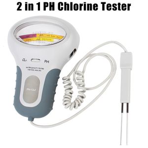 Medidores de PH PC-102 PH Tester CL2 Medindo PH Medidor de Cloro Dispositivo de Teste de Qualidade de Água para Piscina SPA Testador de Cloro de Água 2 em 1 231020