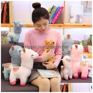 Stuffed & Plush Animals Lovely 25/35/45 Cm Alpaca Llama Plush Toy Doll Animal Stuffed Dolls Soft For Kids Birthday Christmas Toys Gift Dh5Rk