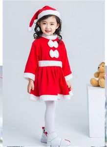 Süße Weihnachtskostüme Kinder Holiday Kleid Langarm rotes Kleid