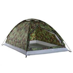 Tendas e abrigos TOMSHOO Barraca de acampamento para 2 pessoas Camada única ao ar livre Camuflagem portátil Equipamento de acampamento RU em estoque 231021