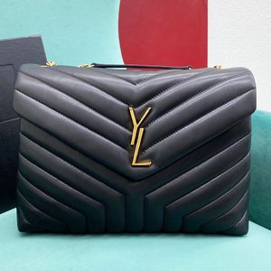 Top Designer Bag Mulheres Caviar Sacos Bolsas Bolsas De Ombro Tote Bagg Preto Bezerro Clássico Listras Diagonais Acolchoadas Correntes Dupla Flap Nedium Cross Body Bags