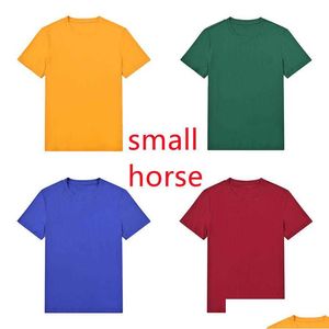 Homens camisetas Mens Camisetas S Verão Homens e Mulheres Casais Mticolor Marca Stam Letras Soltas Pescoço Redondo Algodão Mangas Curtas Appa Dhwhc