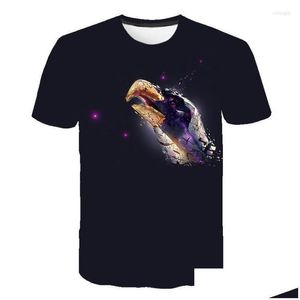 Herren T-Shirts Herren T-Shirts Eagle Shirt Männer Sommer Casual Kurzarm Rundhals Hawk 3D Gedruckt Streetwear T-Shirt Cool Black Tops Dhrcy