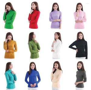 Ethnic Clothing 12 Colors Women's Dresses Muslim Basic Blouses Dubai Turkish Tops Long-sleeved Salwar Top Mujer High Collar T-shirt Tunic
