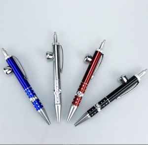 Rökande rör Creative Ballpoint Pen -formad rör Hot Säljer nytt bärbart metall litet rör, löstagbart rökuppsättning