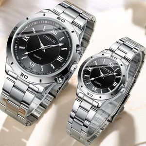 Chenxi Classic Sets of Watches ele e seus itens de casal de aço inoxidável à prova d'água para os amantes Montre Homme 2023