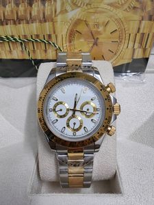 Z oryginalnym pudełkiem wysokiej jakości zegarek 40 mm 116503 116509 116523 Sapphire 18k żółte złot