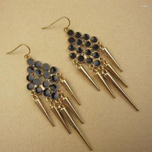 Dangle Küpeler Kpop Vintage Punk Emaye Perçin Uzun Küpe/Kadın Düğün Aksesuarları/Boucle D'Oreille Femme Sapene/BRINCOS FEMININOS