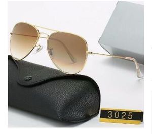 Designer aviador 3025r óculos de sol para homens Rale Ban óculos Mulher UV400 Proteção Shades Lente de vidro real Gold Metal Frame Driving Fishing Sunnies com caixa original5