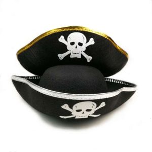 Halloweenowe czapki są zabawne i urocze dla dzieci i dorosłych Pirate Hat Halloween Cosplay's Cosplay Cosplay Pirate Captain Hat Party Zapasy czaszki czapka czaszka