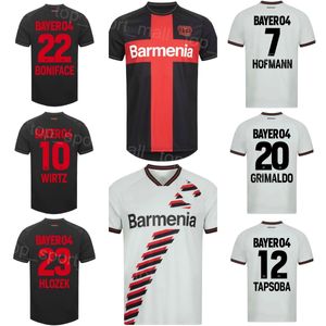 Drużyna klubowa 04 Bayer Leverkusen koszulka 23 24 piłka nożna 22 Boniface 7 Hofmann 20 Grimaldo 4 Tah 30 frimpong 25 Palacios Wirtz Hlozek Kossounou Tapsoba Zestawy do koszuli piłkarskiej