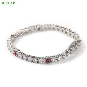 ICECAP Fashion Jewelry Armband Säljer Red Eye Tennis Chain Halsband Armband 4mm Hip Hop Natural Stone Armband för män