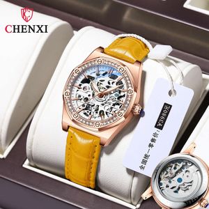 Chenxi 8848l Tiktok Samma damer Fashion Hollowed Automaton Waterproof Night Automatic Man Mechanical Watch fastland Kina