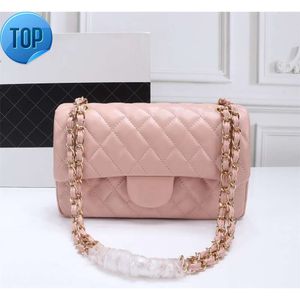 5A Designer Top custom luxury brand bag Channel 2022 Handbag Leather leather cowhide gold or silver chain Slant shoulder 2.55cm black pink an6