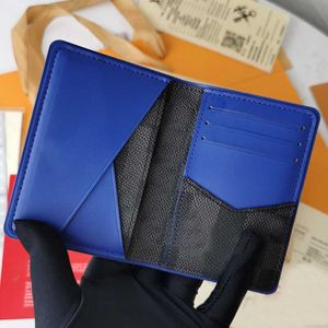 N63144 MEN CARD HOLDE DESIGNER WALLET KVINNOR KREDIT KORTHOLDE DAMIER GRAFITE CANVAS POCKE PICASE TOPPTALKVALITET MINI PALLETER MED BOX