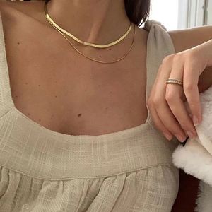 Chokers High Quality Korean 14k Gold Plated Fine Jewelry Women Fairy Double Chains Necklaces for Female Star Moon Pendant Mom Gifts 231021