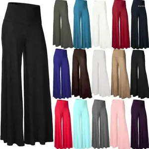 Röcke für Damen, hohe Taille, weites Bein, Maxi-lange Hose, einfarbig, Bürodame, lockere Stretch-Palazzo-Hose, S-3X