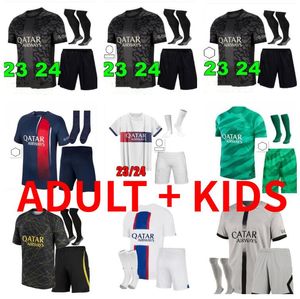 MBAPPE G.RAMOSサッカージャージーハキミコロムーニO.デンベレM.アセンシオリーカンIn N.Mendes 23 24 Maillots De Football 2023 2024 VERRATTI MEN KIDS KITユニフォームENFANTS FOOT