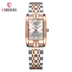 هدية رومانسية رائعة للتقويم الإناث عتيقة النساء يشاهد Quartz Wristwatch Rhinestone Rosegold Dial مقاومة للماء