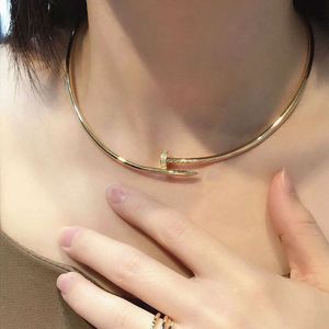 Nail Collar Simple Geometric Shape Sweet Cool Necklace Not Fading Fashionable and Personalized Trend